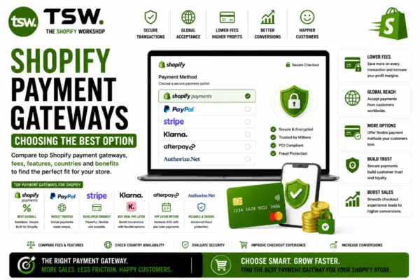 Shopify payment gateways guide comparing Shopify Payments, PayPal, Stripe and other payment providers to help ecommerce stores choose the best payment solution