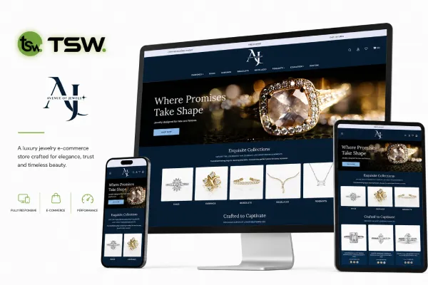 Avenue of Jewels — Luxury Diamond Jewelry Store with Premium UX